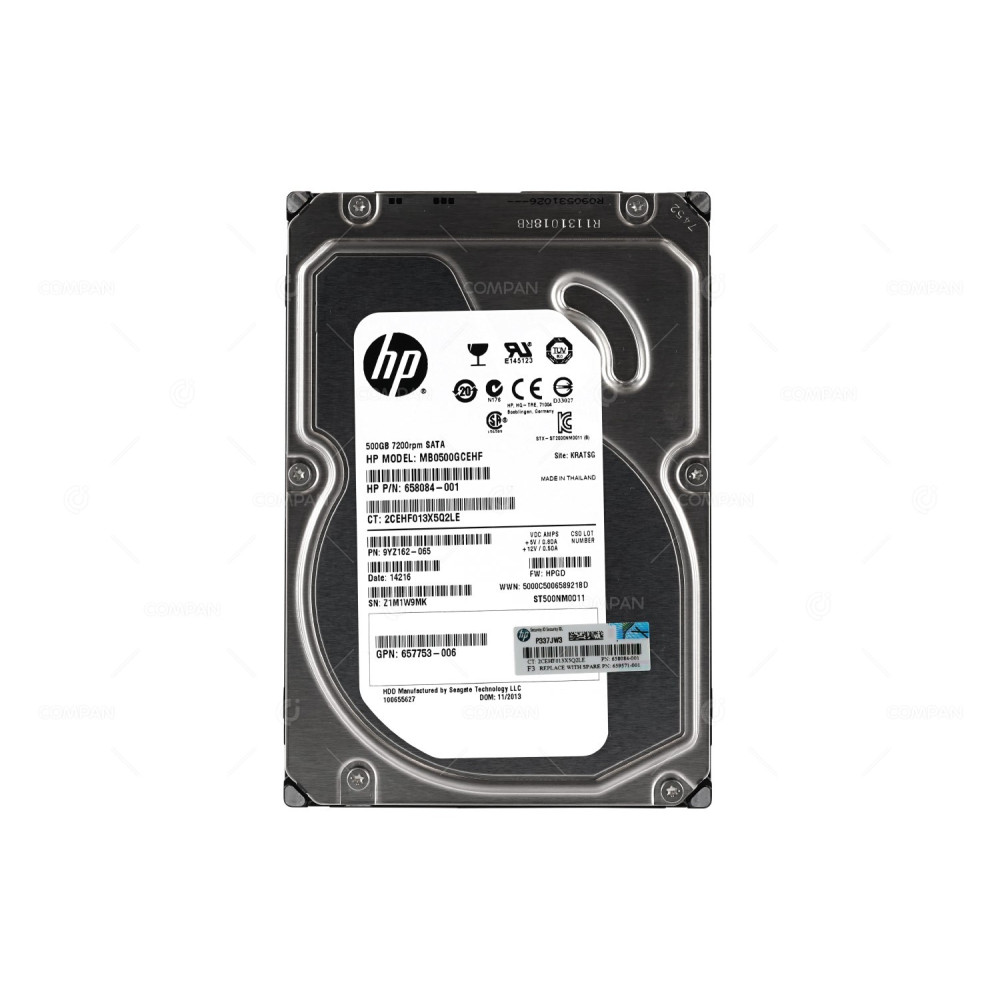 659571-001 HP HDD 500GB 7.2K SATA 6G 3.5" LFF